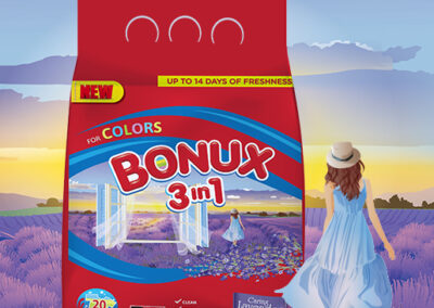 Прах за пране Bonux 3в1 Caring Lavender
