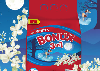 Прах за пране Bonux 3в1 White Lilac