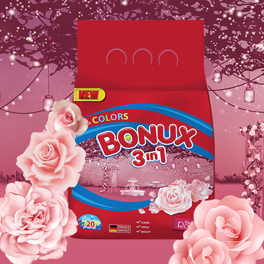 Прах за пране Bonux 3в1 Radiant Rose